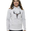 Horns and Roses Hoodie | White Tri-Blend